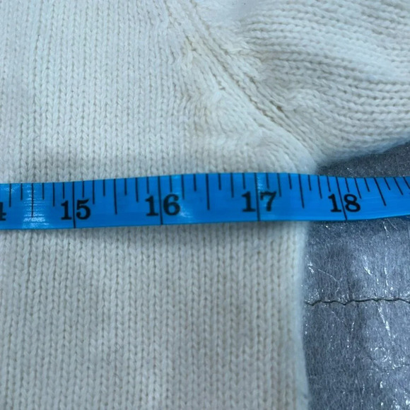 [S] Lauren Ralph Lauren Ivory Wool Angora Cashmere Turtleneck Knit Sweater - Picture 7 of 9